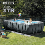 Intex Ultra XTR 18ft x 9ft x 52in Rectangular Frame Above Ground Pool with Sand Filter Pump & Solar Cover - Image 2