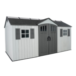 Lifetime 15' x 8' Outdoor Storage Shed – Steel-Reinforced HDPE Construction
