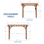 Backyard Discovery Beaumont 12 ft. x 10 ft. Cedar Wood Pergola with PowerPort - Image 3