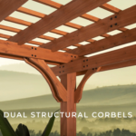Backyard Discovery Beaumont 24 ft. x 12 ft. Cedar Wood Pergola with PowerPort - Image 4
