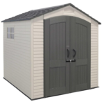 Lifetime 7 Ft. x 7 Ft. Outdoor Storage Shed – Steel-Reinforced HDPE Construction