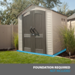 Lifetime 7 Ft. x 7 Ft. Outdoor Storage Shed – Steel-Reinforced HDPE Construction - Image 2