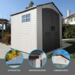 Lifetime 7 Ft. x 7 Ft. Outdoor Storage Shed – Steel-Reinforced HDPE Construction - Image 3