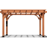 Backyard Discovery Beaumont 14 ft. x 12 ft. Cedar Wood Pergola with PowerPort - Image 2
