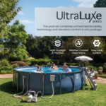 Intex UltraLuxe 20ft x 52in Round Above Ground Pool Set with Smart Saltwater System & Sand Filter Pump - Image 4