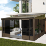 TOTAL Outdoor 10' × 12' All-Season Sunroom Gazebo with Steel Roof & PVC Screen - Image 3