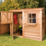 Cedarshed Bayside 6 ft. x 3 ft. Western Red Cedar Lean-To Storage Shed Kit