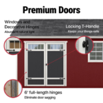Handy Home Scarsdale 12' x 16' Wood Storage Shed with Floor – DIY Assembly - Image 2