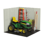 Suncast 7' x 7' Modernist Resin Outdoor Storage Shed – Steel-Reinforced Multi-Wall Panels - Image 3