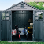 Lifetime 7' x 7' Outdoor Storage Shed, Gray – UV-Protected HDPE with Quick-Wall Clips - Image 3