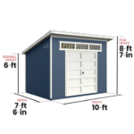 Handy Home Olympia 10' x 7.5' Wood Storage Shed – LP SmartSide Siding with Floor - Image 2