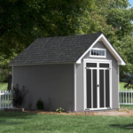 Handy Home Products Tribeca 10' x 12' Wood Storage Shed with Complete Floor - Image 2