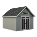 Handy Home Products Tribeca 10' x 12' Wood Storage Shed with Complete Floor