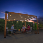 Backyard Discovery Brendan 12 x 10 ft. Cedar Wood Sail Shade Pergola with PowerPort - Image 3