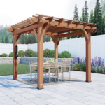 Backyard Discovery Beaumont 10 x 10 ft. Cedar Wood Pergola with PowerPort