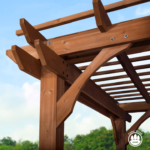 Backyard Discovery Beaumont 10 x 10 ft. Cedar Wood Pergola with PowerPort - Image 3