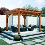Backyard Discovery Beaumont 12 x 12 ft. Cedar Wood Pergola with PowerPort