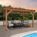Backyard Discovery Delray 14 x 10 ft. Cedar Wood Pergola with PowerPort