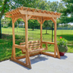 Backyard Discovery Callahan Cedar Wood Pergola Swing for 2 People