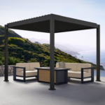 Mirador 10 x 10 ft. Adjustable Louvered Aluminum Pergola with Integrated Gutter System - Image 3