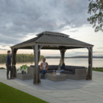 Sojag Messina 12 x 16 ft. Hardtop Gazebo with Galvanized Steel Roof & Mosquito Netting - Image 3