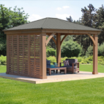 Yardistry 12 ft. Cedar Gazebo Privacy Wall Panel