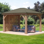 Yardistry 12 ft. Cedar Gazebo Privacy Wall Panel - Image 2