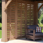 Yardistry 12 ft. Cedar Gazebo Privacy Wall Panel - Image 3