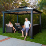 Paragon Outdoor Santa Monica 10' × 12' Hard Top Aluminum Gazebo