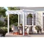 Arlmont & Co. Kingston 7 x 7 ft. White Vinyl Pergola - Image 2