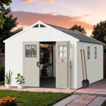Patiowell 10' × 16' Resin Storage Shed with Floor - Image 2