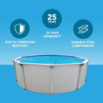 AQUARIAN Huntington 21' Round 54" Deep Above Ground Hard-Sided Starter Pool Package - Image 4
