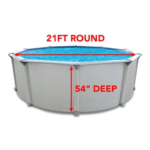 AQUARIAN Huntington 21' Round 54" Deep Above Ground Hard-Sided Starter Pool Package - Image 2