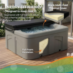 Lifesmart Bermuda LS100 4-Person 13-Jet Plug & Play Hot Tub – Taupe - Image 3
