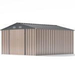 Patiowell 10 ft. x 12 ft. Metal Outdoor Storage Shed – Brown