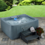 AquaRest Spas Premium 150 4-Person Plug and Play Hot Tub with 12 Stainless Steel Jets, Ozone & LED Waterfall