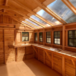 Outdoor Living Today 12x12 Western Red Cedar Sunshed Garden Shed with Workbench - Image 4