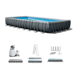 Intex Ultra XTR 32ft x 16ft x 52in Rectangular Above Ground Pool Set with Sand Filter Pump