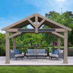 Yardistry 16x14 Timber Frame Pavilion with Aluminum Roof - Image 2