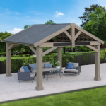Yardistry 16x14 Timber Frame Pavilion with Aluminum Roof