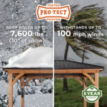 Backyard Discovery Barrington 14x10 Cedar Hardtop Gazebo with Galvanized Steel Roof & PowerPort - Image 3
