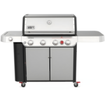 Weber Genesis S-435 4 Burner Propane Gas Grill with Sear Zone & Side Burner – Stainless Steel