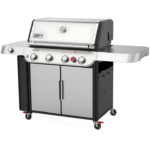 Weber Genesis S-435 4 Burner Propane Gas Grill with Sear Zone & Side Burner – Stainless Steel - Image 3