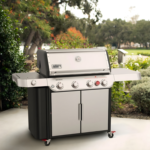 Weber Genesis S-435 4 Burner Propane Gas Grill with Sear Zone & Side Burner – Stainless Steel - Image 4