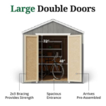 Little Cottage Co. 8x8 Value Gable Shed – Precut Wood Kit, No Floor - Image 4