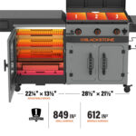 Blackstone Bronco 28 XL Griddle & Vertical Pellet Smoker Combo - Image 4