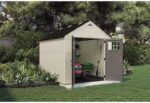 Suncast 8x10 Ft. Outdoor Storage Shed - Large Resin Outdoor Shed with Floor Included, Lockable Double Doors & Skylights. 547 Cu Ft Tremont Garden Resin Sheds for Lawn Tools, Riding Mowers, & Bikes - Image 2