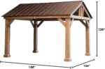 Sunjoy Hudson Cedar Pavilion Wooden - Image 5
