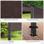 Patiojoy 10 X 10ft Patio Pergola Gazebo Sun Shade Shelter W/Retractable Canopy - Image 6