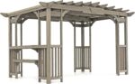 Yardistry 10x14 Madison Cedar Pergola with Removable Snap-on Sunshade, Timber Gray Wood Stain Visit the Yardistry Store - Image 6